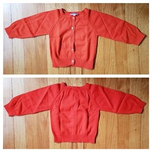 JACADI Red Garter Stitch cardigan 18M